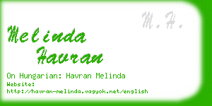 melinda havran business card